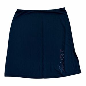 GAP Black Mini Skirt with Subtle Floral Design